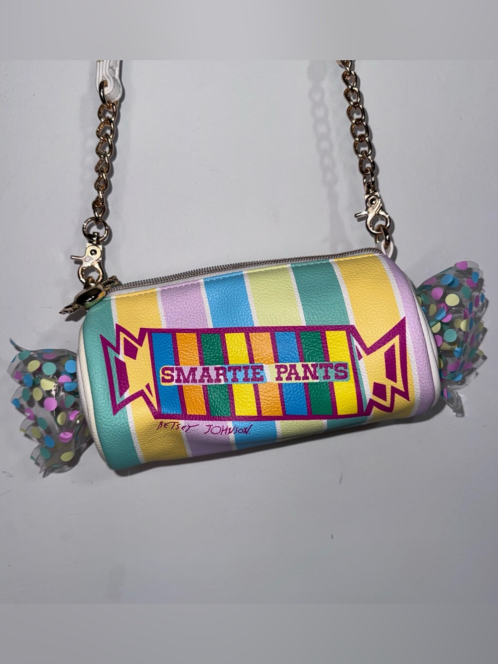 Betsey Johnson Candy Bag Crossbody Smartie Pants Novelty Purse 8x5